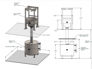 schematic drawing of a Boiler System Upgrade and Bulk Salt System